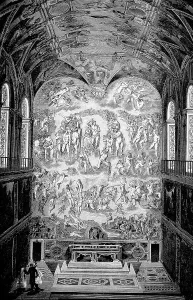 View of the interior of the Sistine Chapel