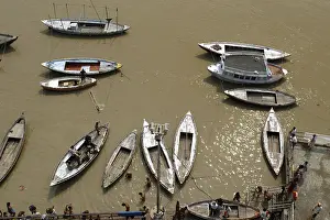 View from Jantar mantar Mansingh astronomical Observatory of Ganga Ghat