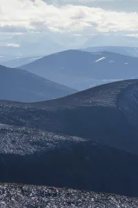 View from Kebnekaisefjaell to Sarek National Park