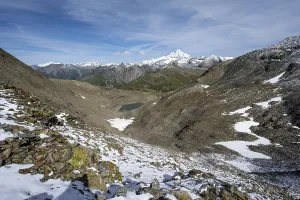 View at the Kesselkeessattel, mountain landscape with Kesselkeessee