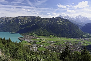 Category Mountain Landscapes Prints: View of Lake Brienz from Harder Kulm