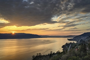 View over Lake Constance at sunset