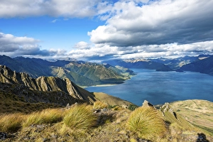 Category Mountain Landscapes Prints: View of Lake Hawea, lake and mountain landscape
