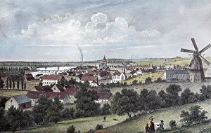 View of Landsberg on the Warta river
