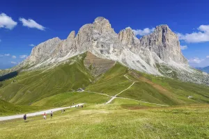 View over the Langkofel group in the Dolomites
