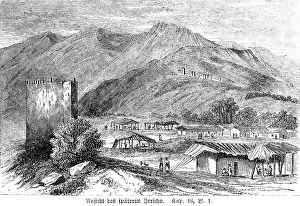 View of late Jericho, tower, stone building