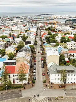 View of Laugavegur shopping street