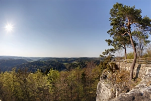 View from Leienfels castle ruin