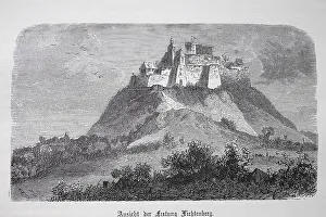View of Lichtenberg Fortress in Alsace c