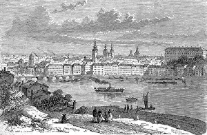View of Linz in Austria in 1880