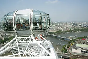View from the London Eye on London and the River Thames