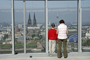 View from LVR tower to the old town and the Cathedrale