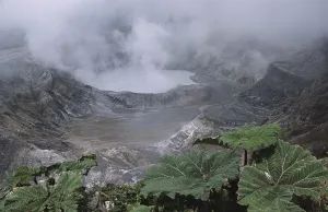 View of the main crater of the volcano Poas