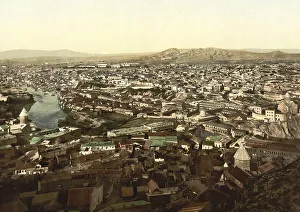 View towards Megectski Castle, Tbilisi