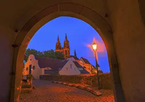 View of Meissen Cathedral through an archway