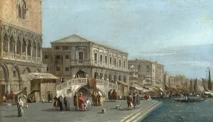 View of the Molo, Mole, and Riva degli Schiavone in Venice