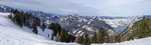 View of the Mondsee, winter landscape