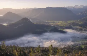 View from Mount Loser to Lake Altaussee