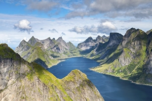 View from Mount Reinebringen to Reinefjord