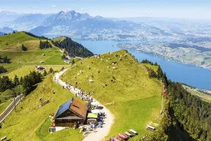 View from Mount Rigi to the city of Lucerne
