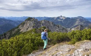 View over the mountain ridge of the Schindergebirge to the Bavarian Schinder