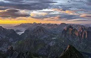 View over mountain top and sea