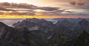 View over mountain top and sea