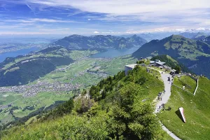 View of the mountain station of the Stanserhorn