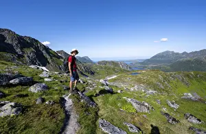 View of mountains and fjord landscape