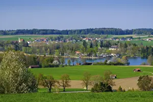 View from the Muhlberg on Gaden and lake Waginger See