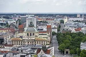 View over Munich, Palace of Justice at the Stachus