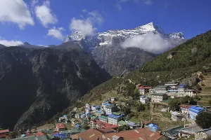 View from Namche Bazar, village in the Everest National Park