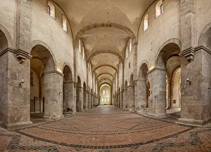 View into the nave of the basilica of Eberbach Abbey