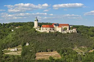 View of Neuenburg Castle and vineyards