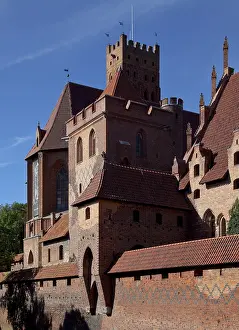 Category Historic EN Prints: View from the north-east, tower and choir of the castle church