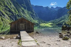 View of the Obersee in Berchtesgadener Land