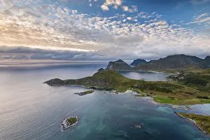 Category Scandinavia Prints: View from Offersoykammen to the coast of Lofoten