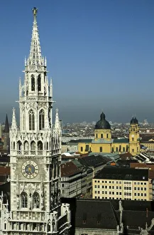 View from the old Peter to the city hall and the Theatine Church