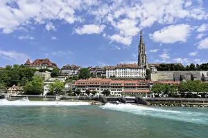 View of the Old Town, Bern Cathedral and the River Aare