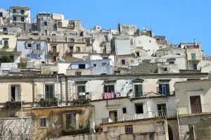 View at the old town of Modica Italy