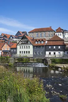 View of the old town on the river Hasslach