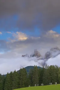 View of the partly cloudy Geisler Group
