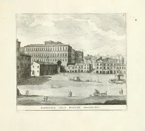 View of Piazza Berberini, near Palazzo Barberini