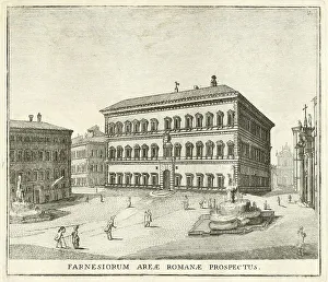 View of Piazza Farnese, historical Rome