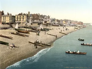 View from the pier, Deal, coastal town in the Dover District of the English county of Kent