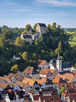 View of Pottenstein with castle