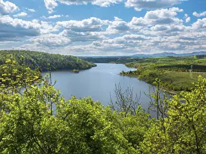View of the Rappbode Reservoir in the Harz Mountains
