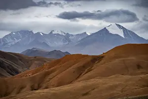 View over red mountainous landscape
