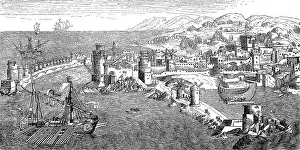 View of Rhodes towards the end of the 15th century