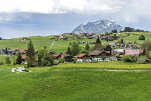 Category Mountain Landscapes Prints: View of Ried and Niederdorf, behind Gruenten